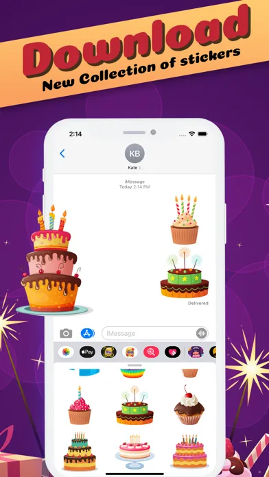 Скриншоты Birthday Cake Stickies