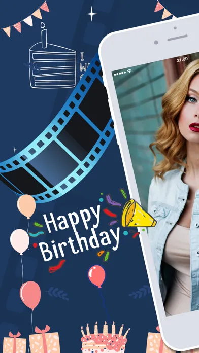 Ảnh chụp màn hình của Birthday Video Maker Music