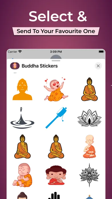 Ảnh chụp màn hình của Buddha God Stickers