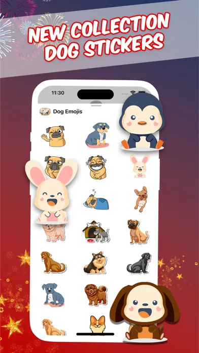 ภาพหน้าจอของ DogEmoji Love Stickers
