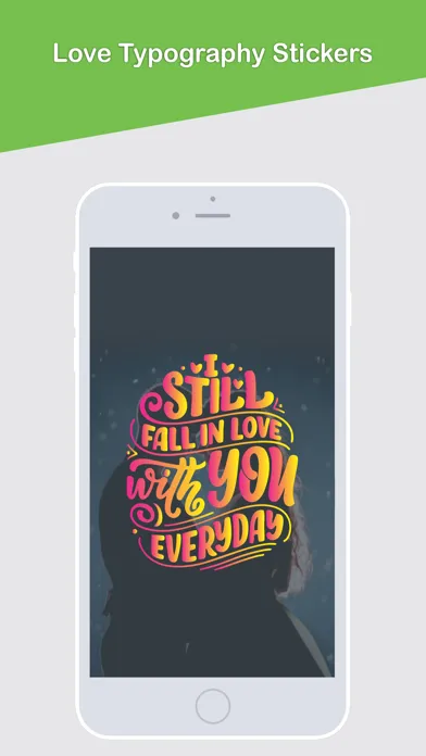 Tangkapan skrin Love Typography Stickers