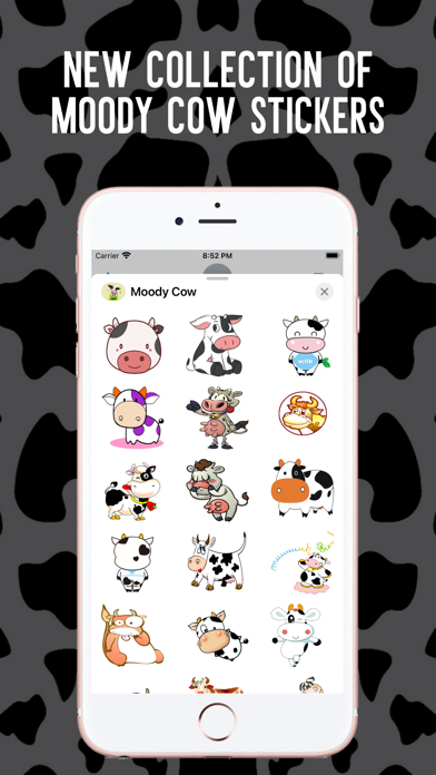 Moody Cow Stickers Screenshots
