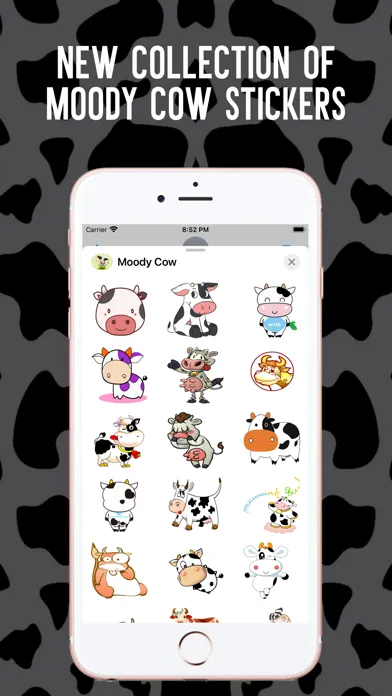 Moody Cow Stickers应用截图