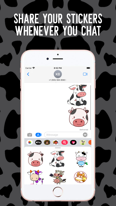 Moody Cow Stickers Screenshots