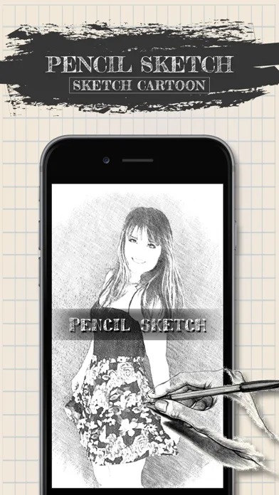 Tangkapan skrin Pencil Sketch-Sketch Cartoon