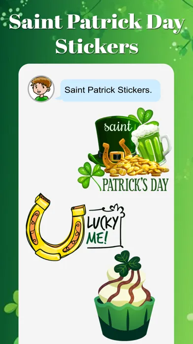 Tangkapan skrin Saint Patrick's Day Sticker