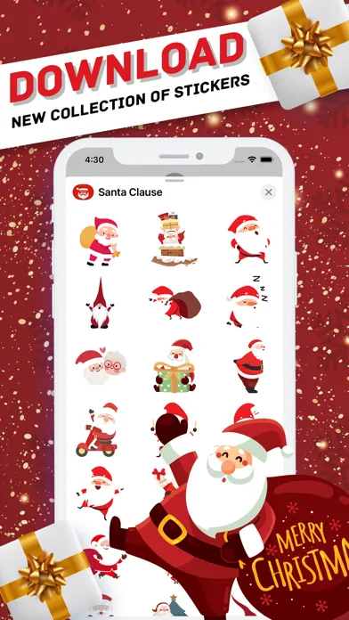 ภาพหน้าจอของ Santa Claus  Awesome Sticker