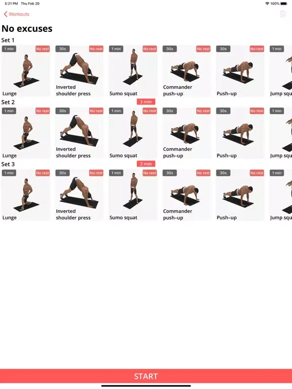Bodyweight Workout Trainer iPad  Screenshots