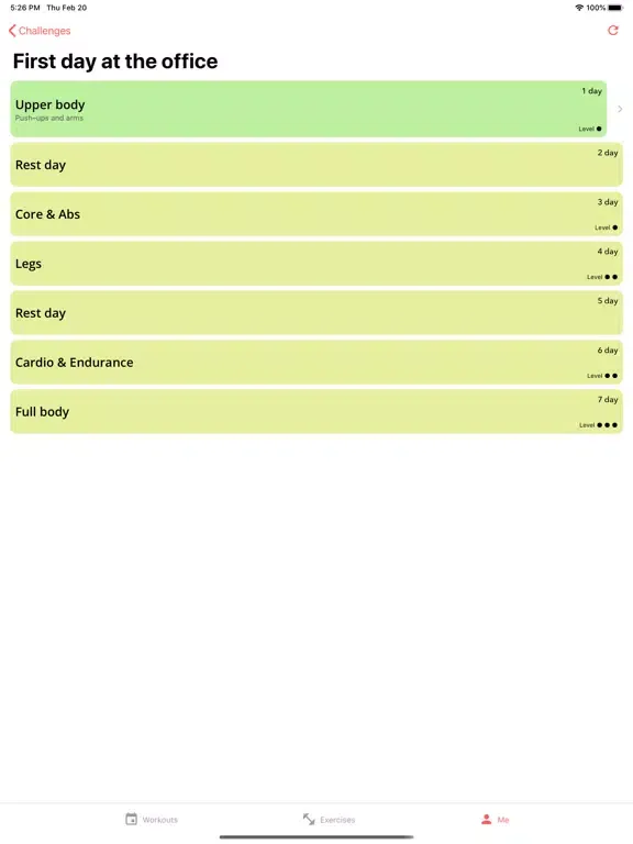 Bodyweight Workout Trainer iPad  Screenshots