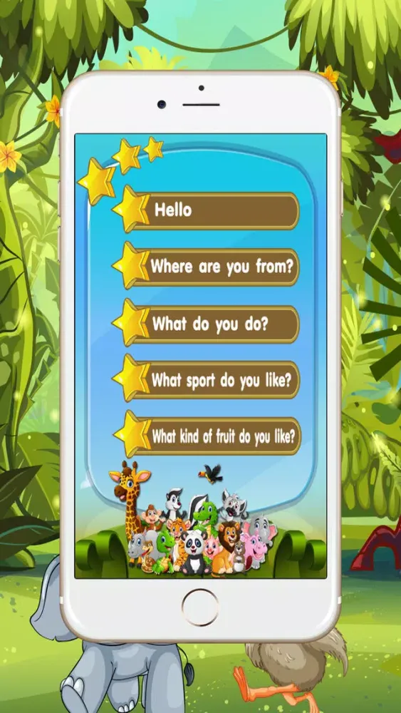 Tangkapan layar Learn English conversation for kids : Enhance the skills of listening, reading English.