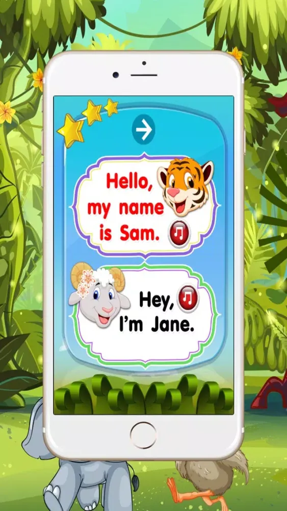 Tangkapan layar Learn English conversation for kids : Enhance the skills of listening, reading English.