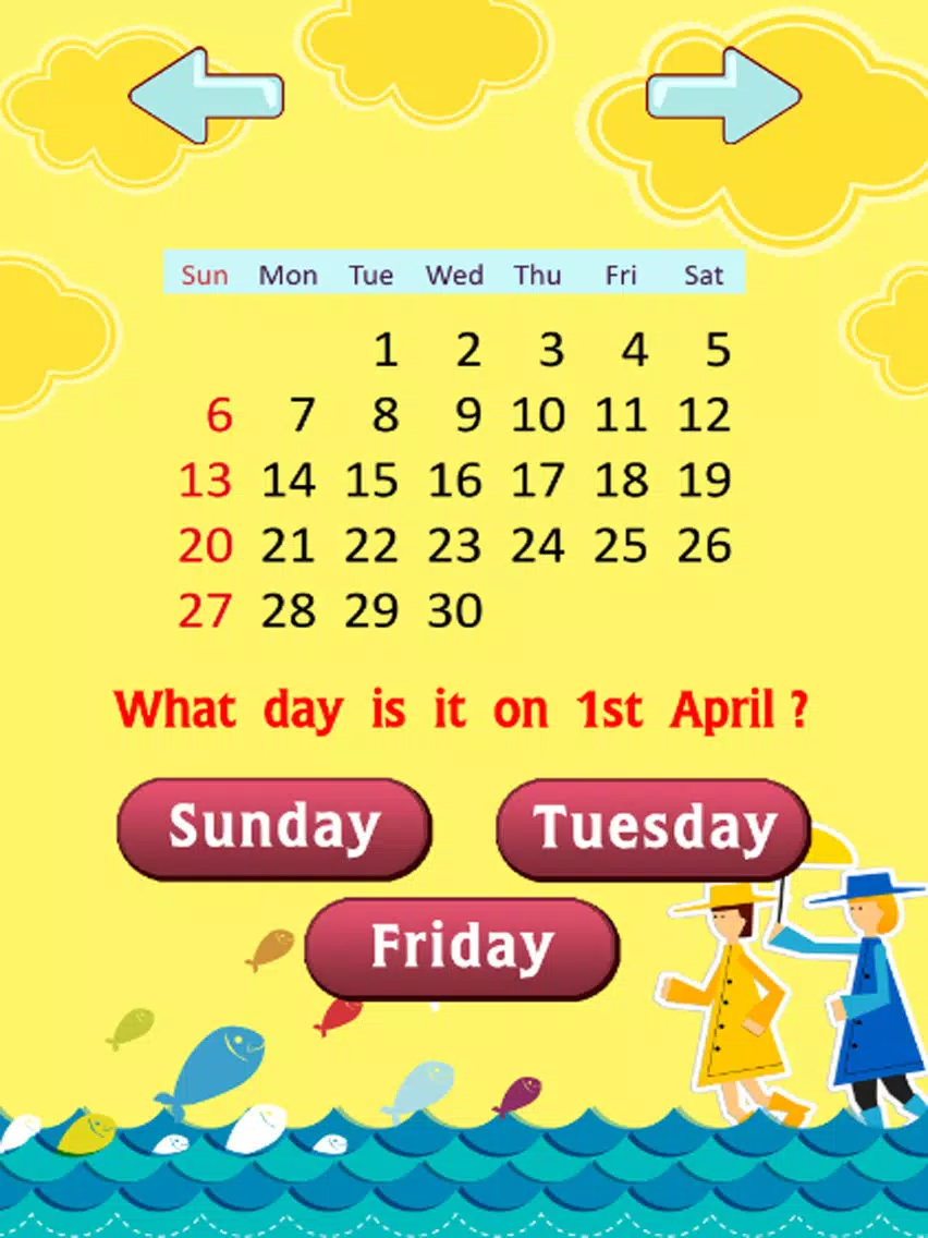 Learn English : Vocabulary : free learning Education games for kids : Days : iPad  Screenshots