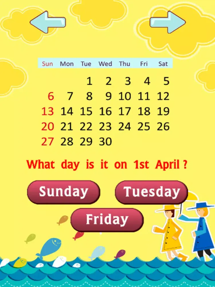 Learn English : Vocabulary : free learning Education games for kids : Days : iPad  Ekran Görüntüleri