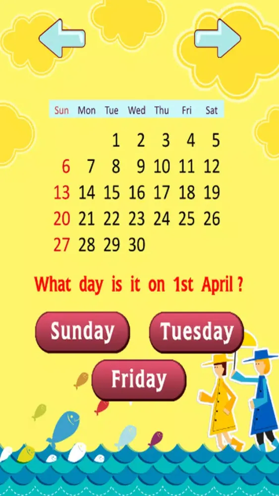 Learn English : Vocabulary : free learning Education games for kids : Days : Ekran Görüntüleri
