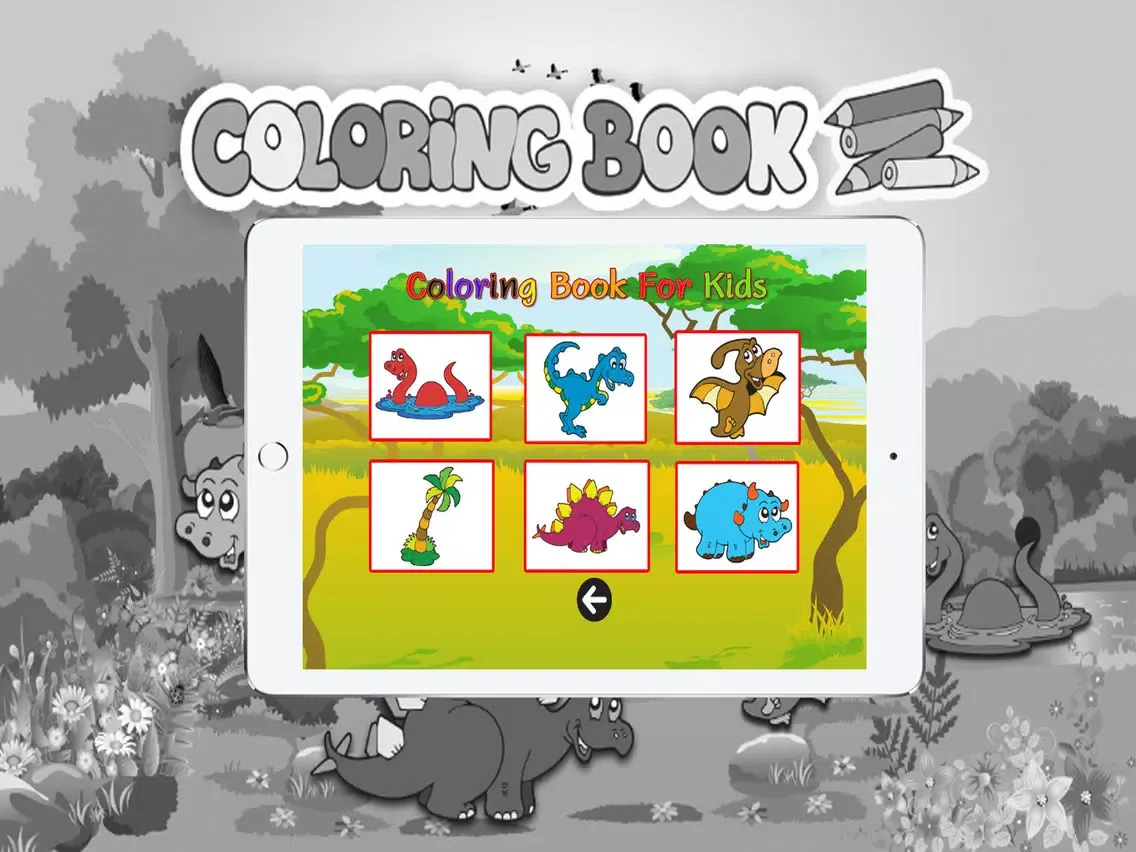 Ảnh chụp màn hình của Coloring books (Dinosaur) : Coloring Pages & Learning Educational Games For Kids Free! iPad 