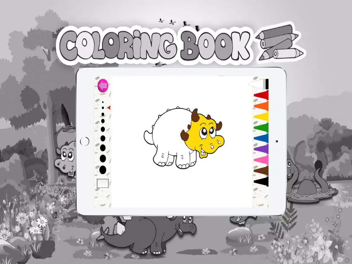 Ảnh chụp màn hình của Coloring books (Dinosaur) : Coloring Pages & Learning Educational Games For Kids Free! iPad 