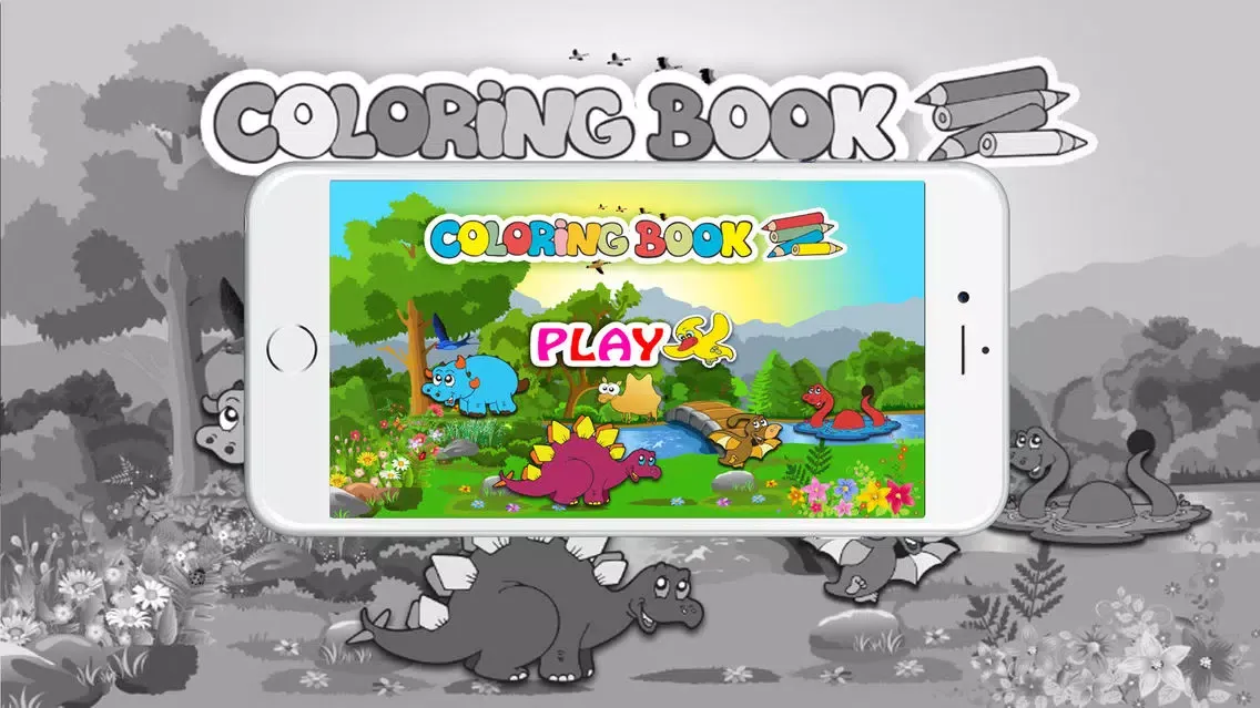 Ảnh chụp màn hình của Coloring books (Dinosaur) : Coloring Pages & Learning Educational Games For Kids Free!
