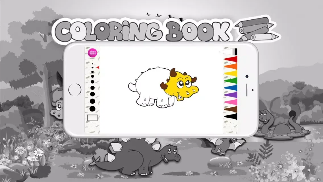 Ảnh chụp màn hình của Coloring books (Dinosaur) : Coloring Pages & Learning Educational Games For Kids Free!