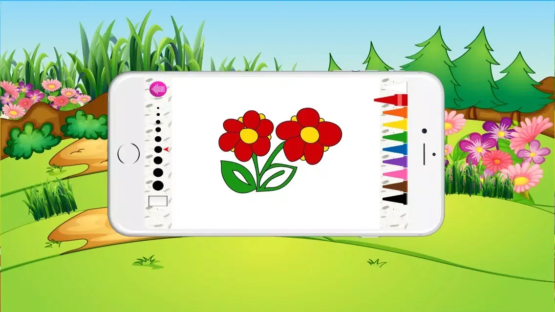 Capturas de tela do Free Color Book (Flower), Coloring Pages & Fun Educational Learning Games For Kids!