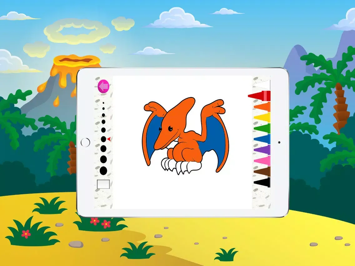 Screenshot di Free Color Book (dinosaur), Coloring Pages & Fun Educational Learning Games For Kids! iPad 