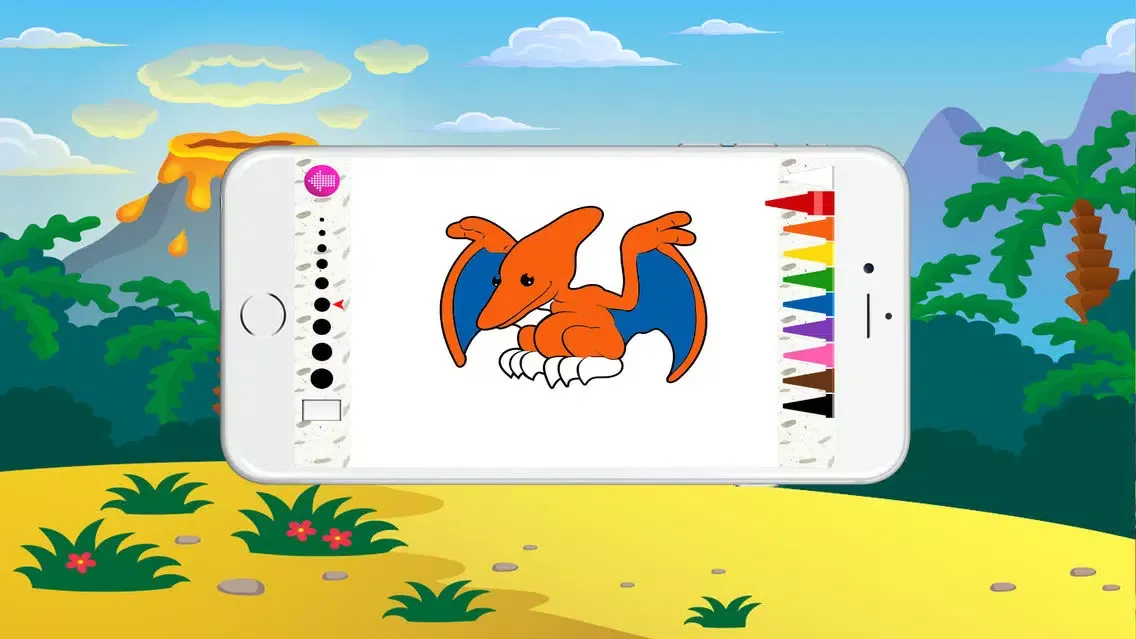 Screenshot di Free Color Book (dinosaur), Coloring Pages & Fun Educational Learning Games For Kids!