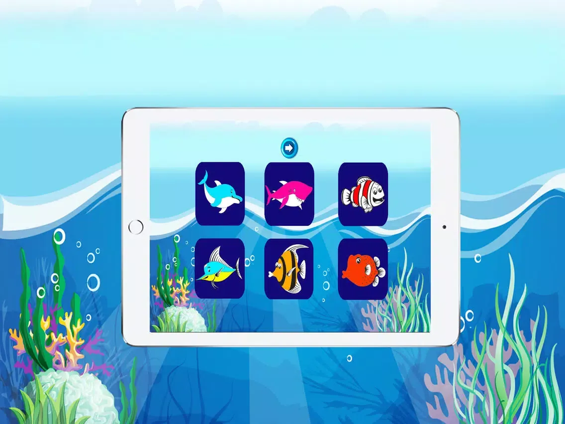 Tangkapan skrin Free Color Book (Fish), Coloring Pages & Fun Educational Learning Games For Kids! iPad 