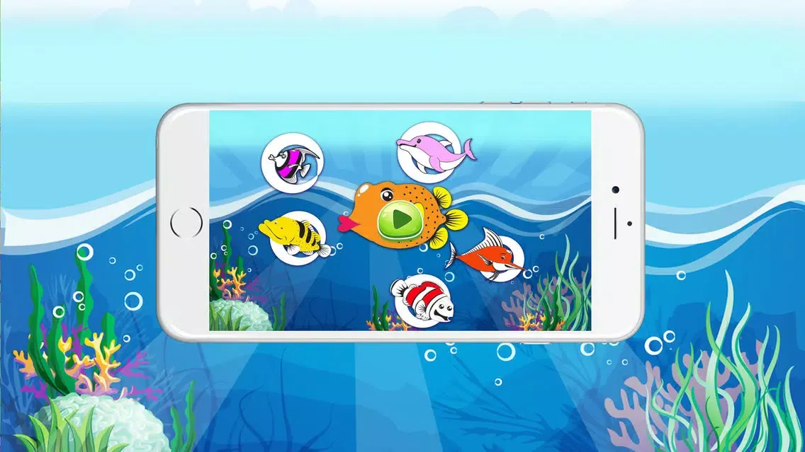 Tangkapan skrin Free Color Book (Fish), Coloring Pages & Fun Educational Learning Games For Kids!