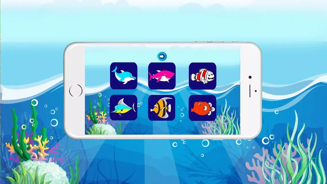 Tangkapan skrin Free Color Book (Fish), Coloring Pages & Fun Educational Learning Games For Kids!