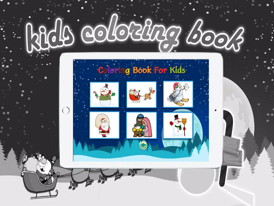 Capturas de pantalla de Coloring books (Christmas) : Coloring Pages & Learning Educational Games For Kids Free! iPad 