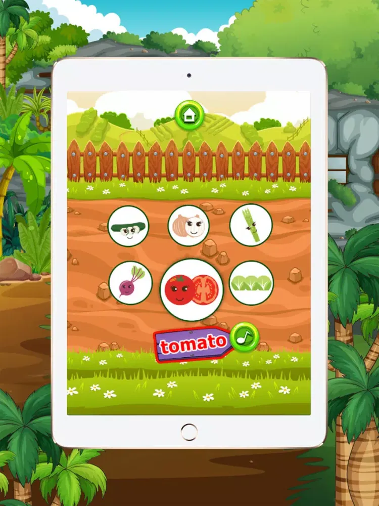 Screenshot di Learn English beginners : vegetables : learning games for kids - free!! iPad 