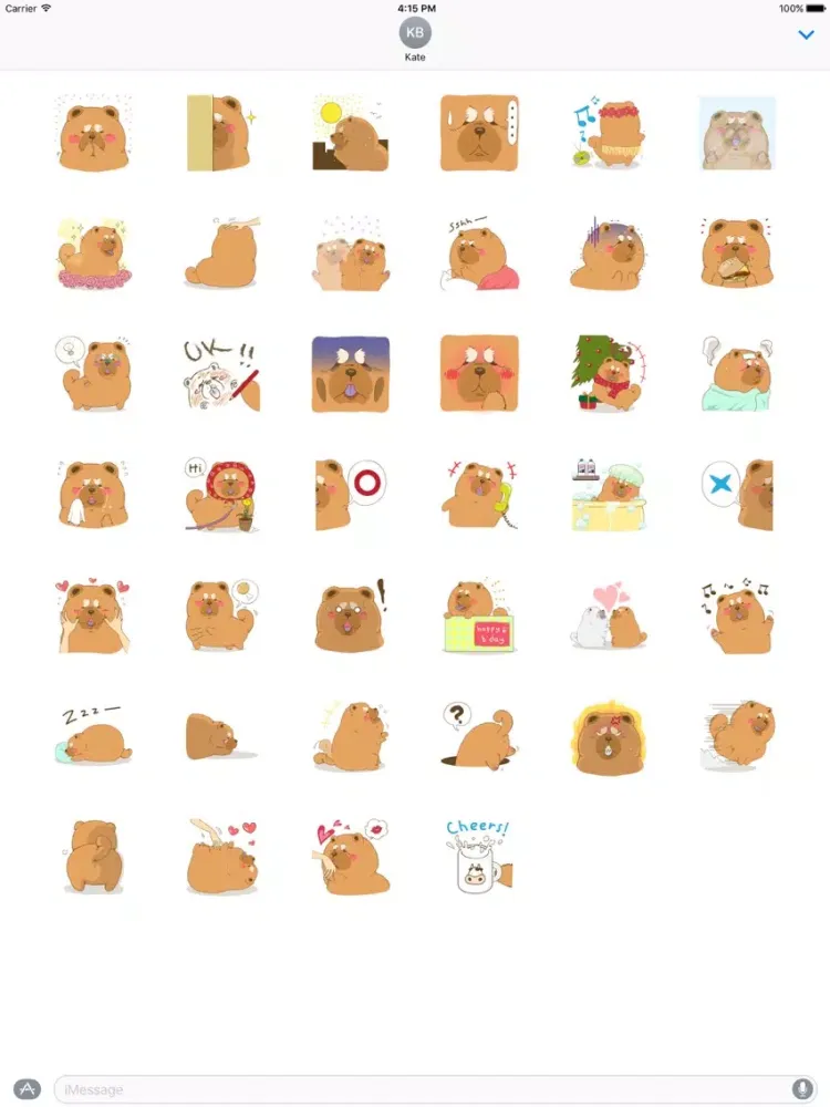 Chowchow dog Sticker iPad  スクリーンショット