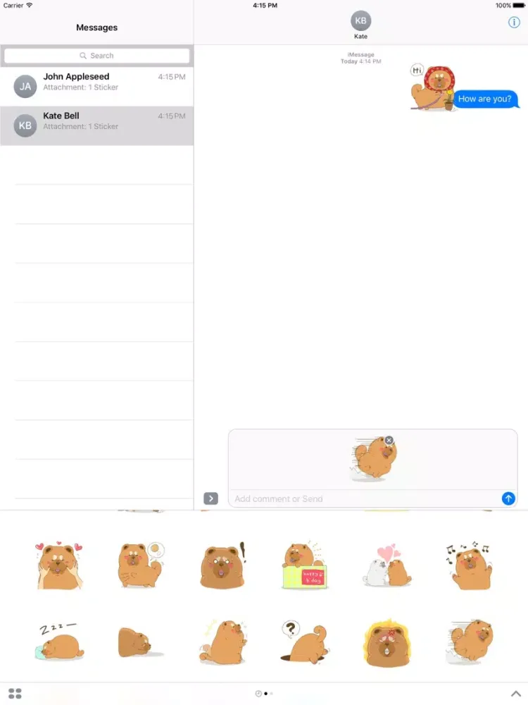 Chowchow dog Sticker iPad  スクリーンショット