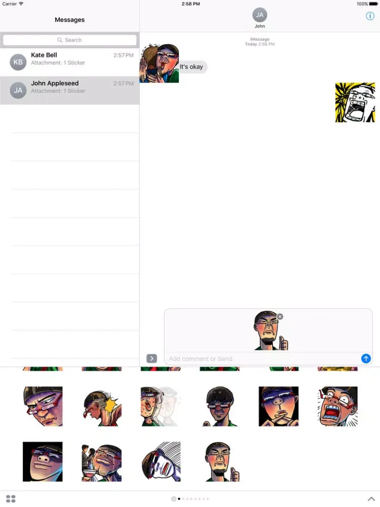 تصاویر Exaggerate Sticker iPad 