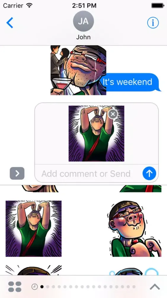 تصاویر Exaggerate Sticker