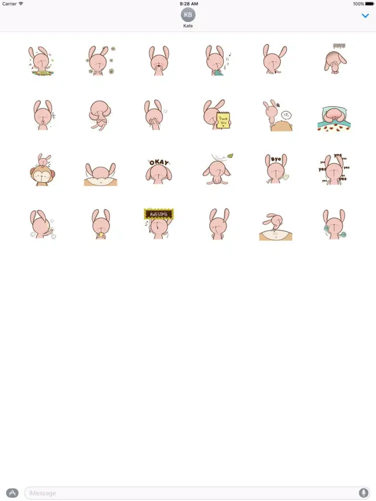 Ảnh chụp màn hình của Animated Pink Rabbit iPad 