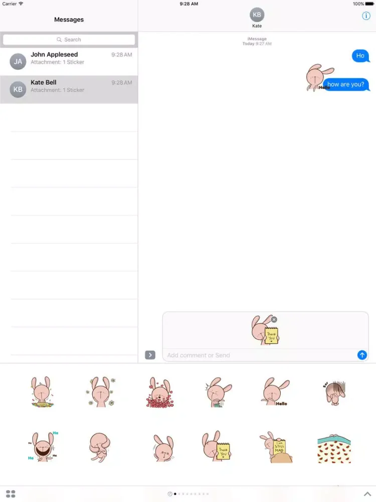 Ảnh chụp màn hình của Animated Pink Rabbit iPad 