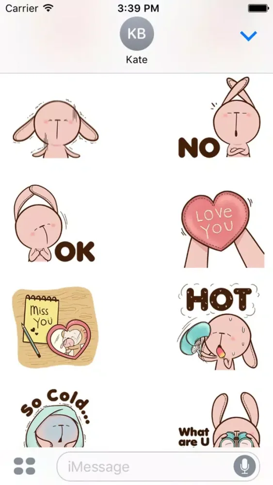 Capturas de tela do Pinky Rabbit Sticker