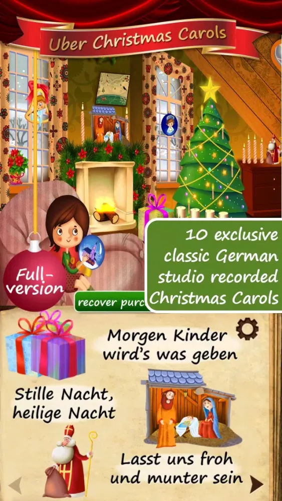 Ảnh chụp màn hình của Uber Christmas Carols (German) | sing along ~ Free