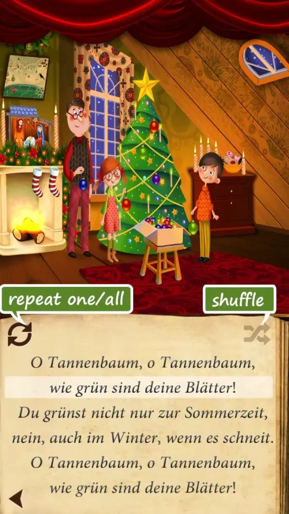 Ảnh chụp màn hình của Uber Christmas Carols (German) | sing along ~ Free