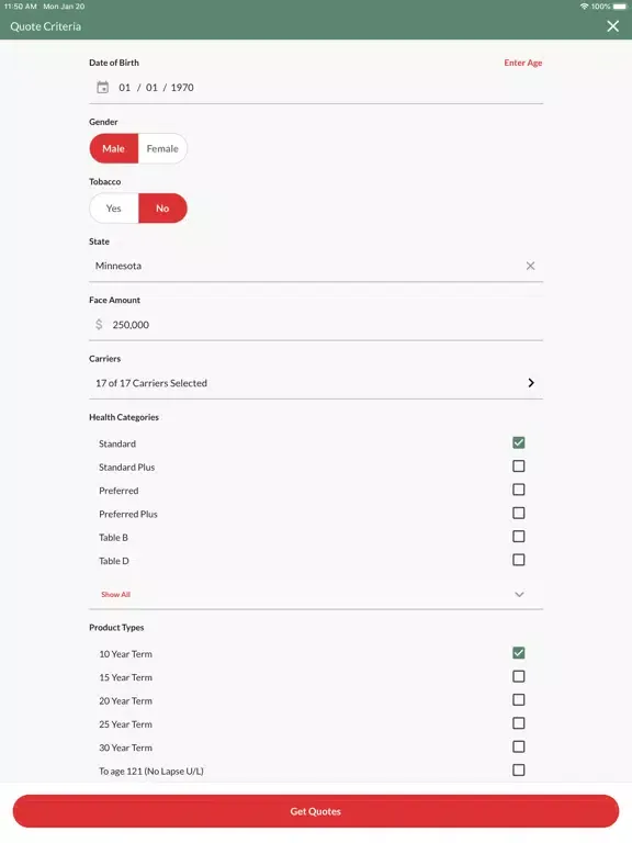 تصاویر AFN Life Insurance Quotes iPad 
