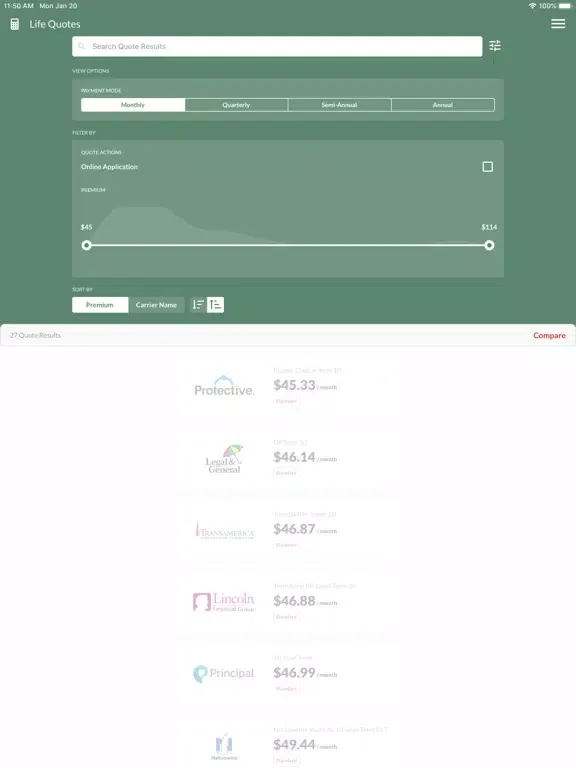 تصاویر AFN Life Insurance Quotes iPad 