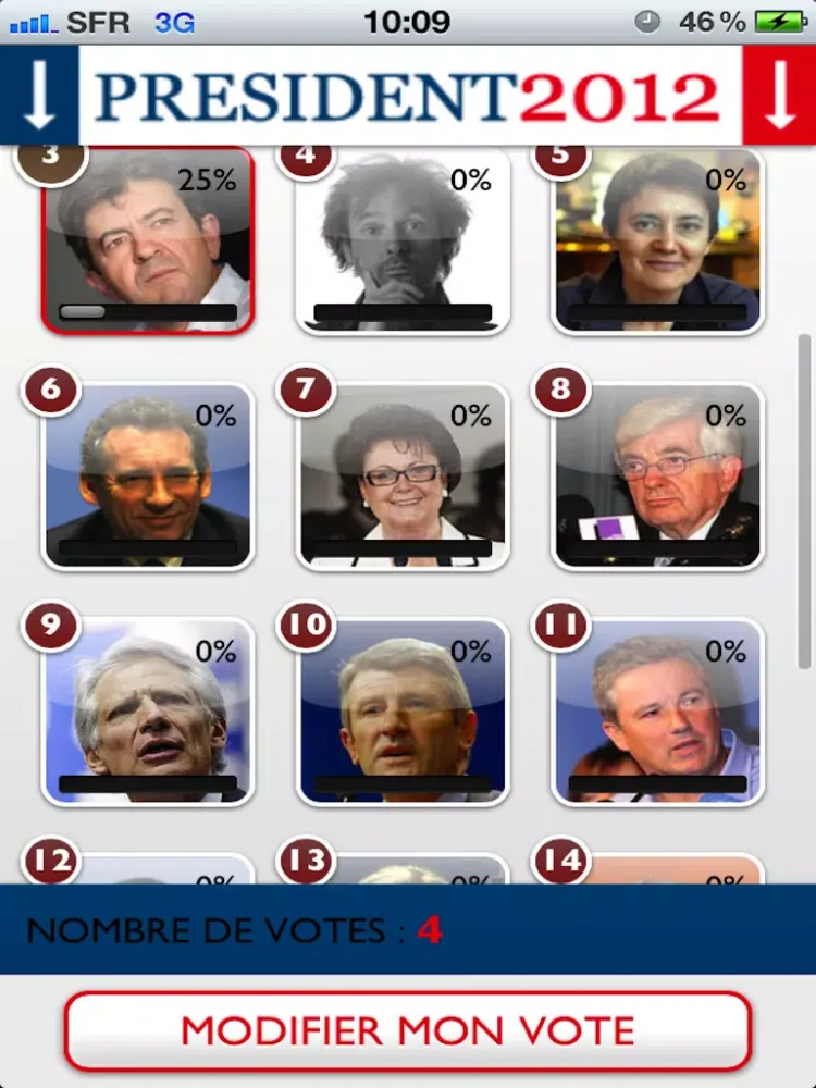 Ảnh chụp màn hình của Président 2012 iPad 