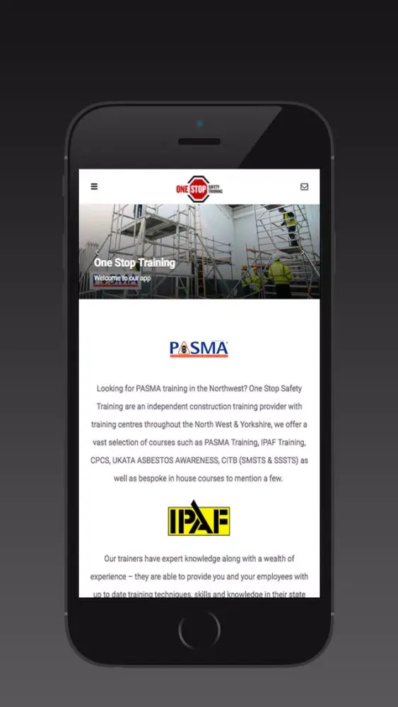Tangkapan skrin One Stop Safety Training