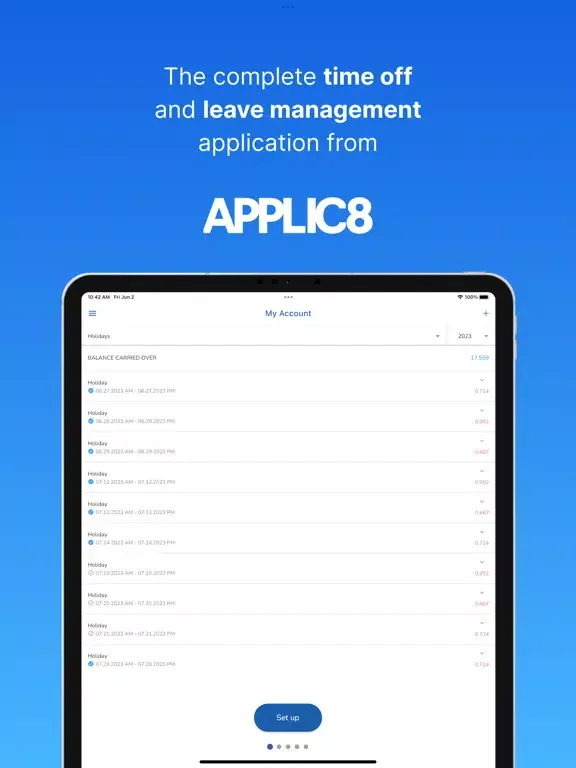Capturas de tela do Applic8 Leaves iPad 