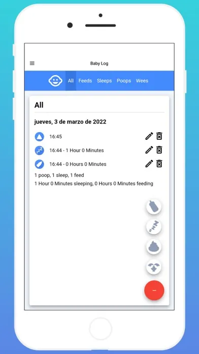 Breast Feeding Tracker App Screenshots