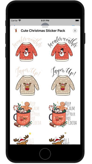 Cute Christmas Stickers :) स्क्रीनशॉट