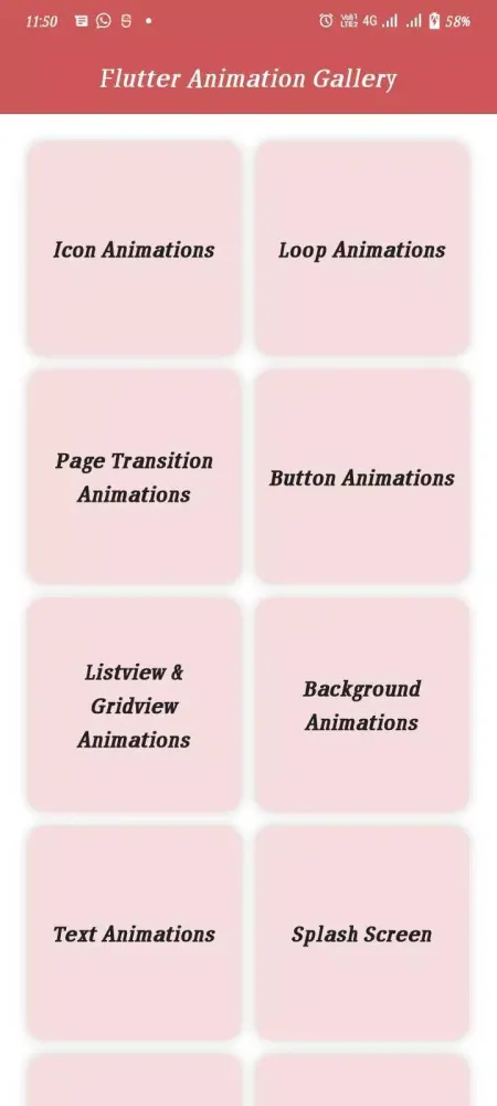 صور Flutter Animation Gallery