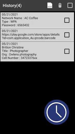 QR code Scanner app 스크린샷