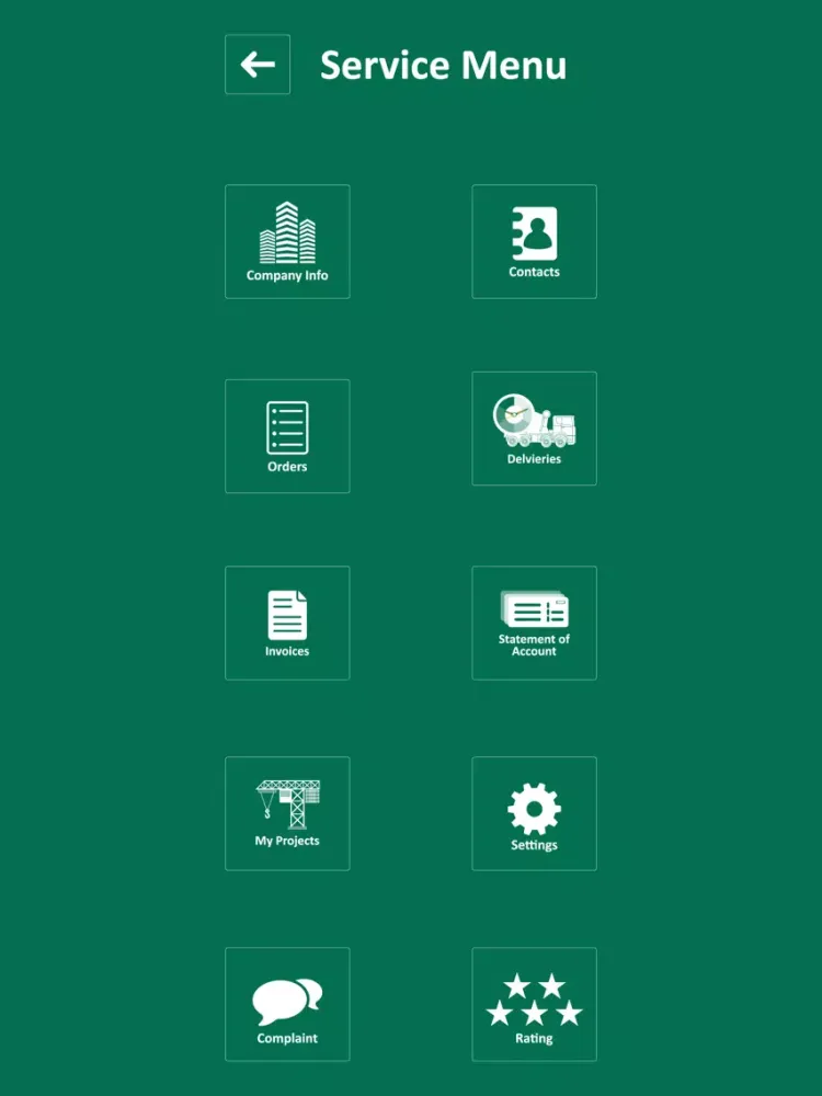 Customer App for Saudi Readymix Concrete Co. Ltd. iPad  Screenshots