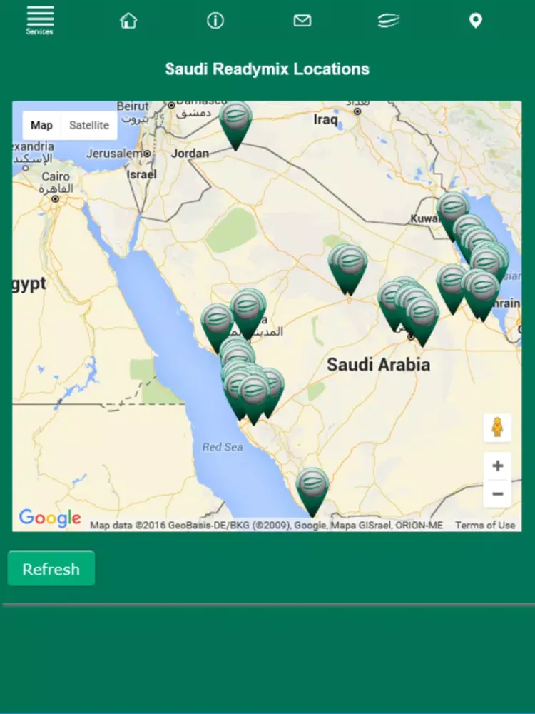 Customer App for Saudi Readymix Concrete Co. Ltd. iPad  Screenshots